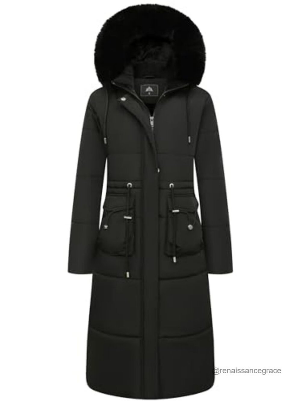 Women's Long Maxi Down Puffer Coat Waterproof Fleece Lined Winter Jacket